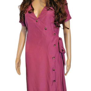 URBAN OUTFITTERS  Midi Wrap Dress short sleeves  Size M EUC